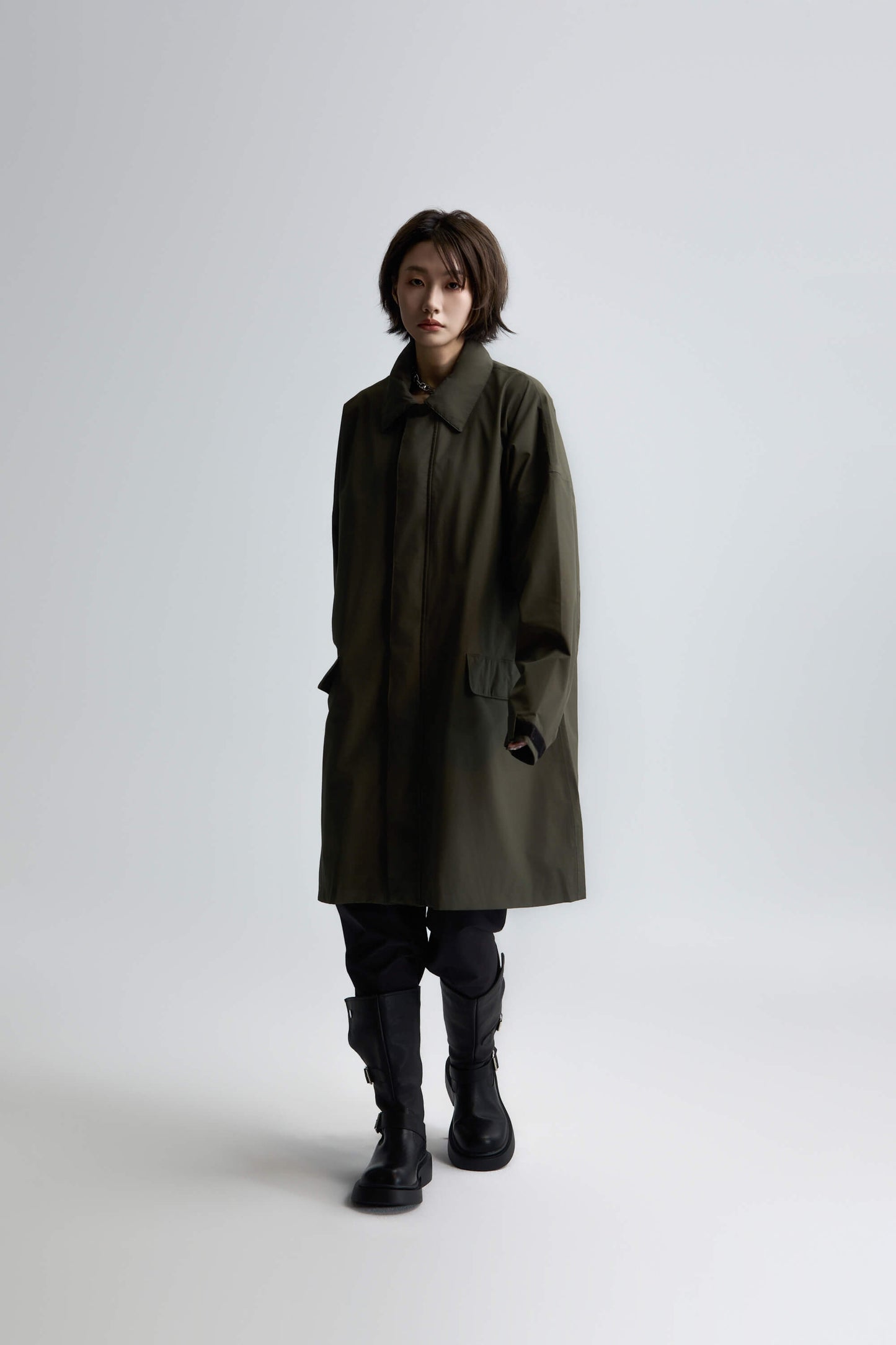 Morph UNISEX RAIN SUIT 極輕防水風衣&褲 套組 - 軍綠