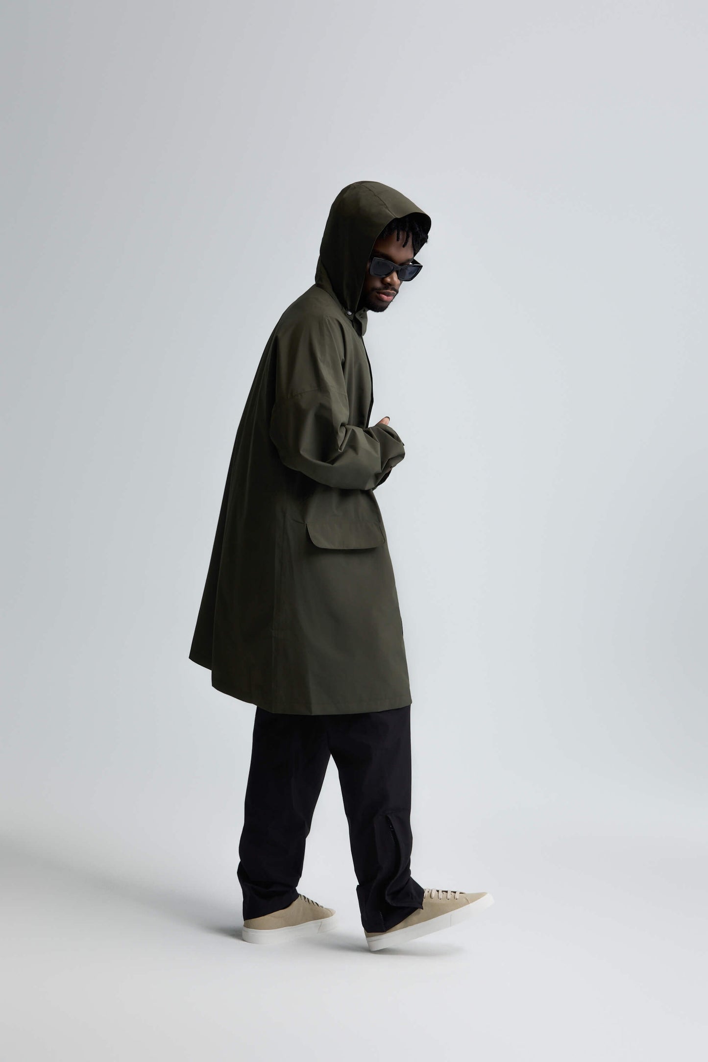 Morph UNISEX RAIN SUIT 極輕防水風衣&褲 套組 - 軍綠