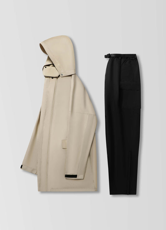 Morph UNISEX RAIN SUIT 極輕防水風衣＆褲 套組 - 卡其